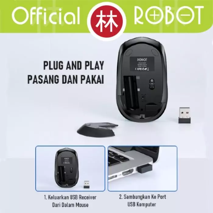 Robot M205 Wireless Mouse Optical 2.4G